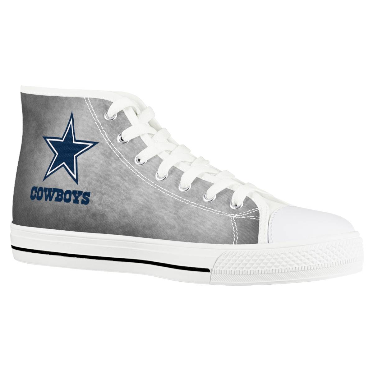 Men's Dallas Cowboys High Top Canvas Sneakers 003 Men's Dallas Cowboys High Top Canvas Sneakers 003
